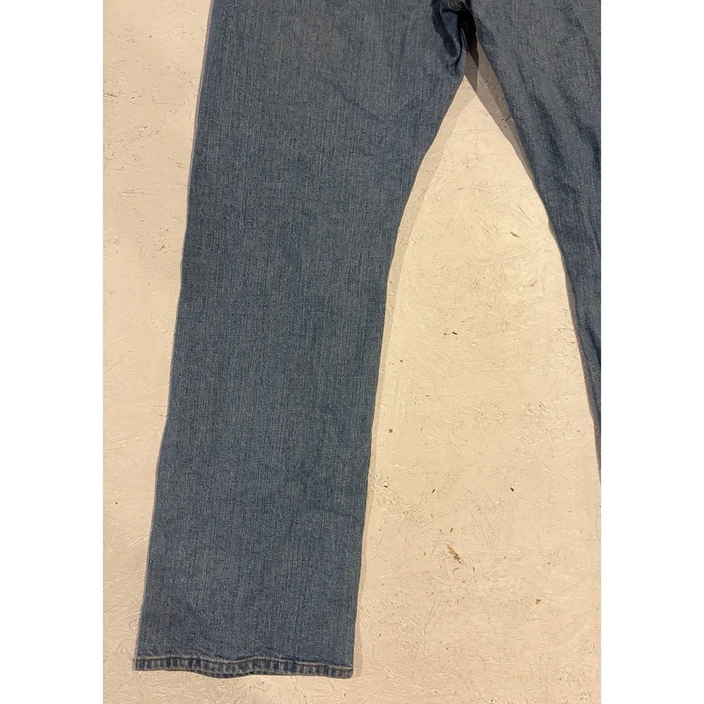 Signature Levis Levi Strauss Jeans Mens 38x32 Blue Low Bootcut Cowboy Rodeo‎